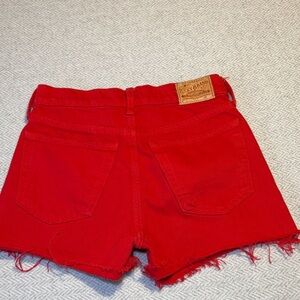Lucky Brand Red Jean Shorts.  Size 00